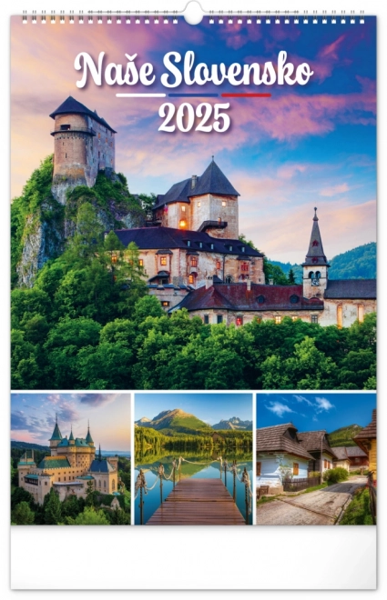Zidni kalendar Naše Slovačka 2025, 33 × 46 cm