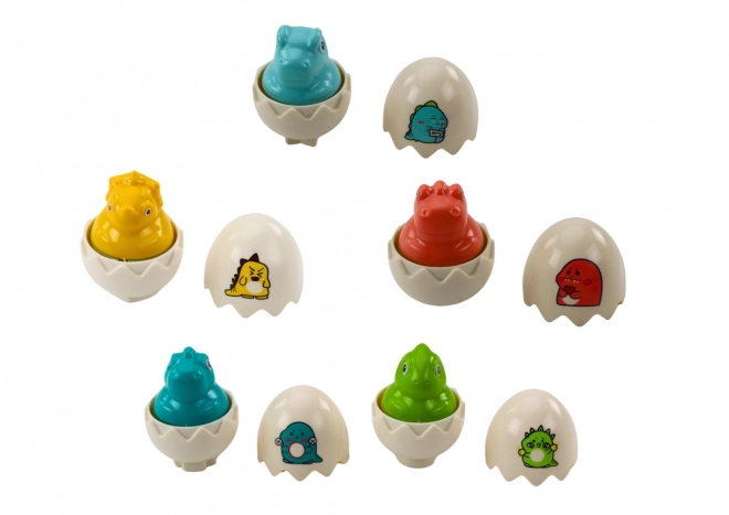 Set od šest šarenih geometrijskih dinosaurih jaja