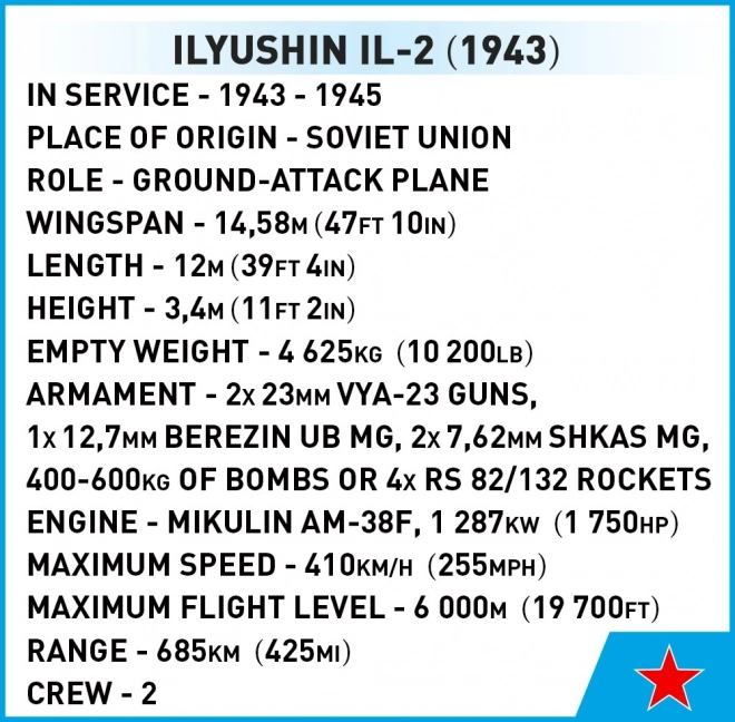 Kockice Povijesna Kolekcija WWII Ilyushin Il-2 1943
