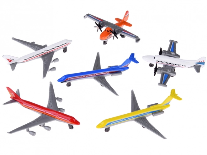 Set metalnih privatnih aviona 6 komada
