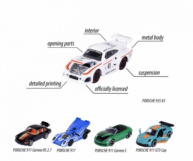 Majorette Porsche Motorsport Poklon set 5 kom
