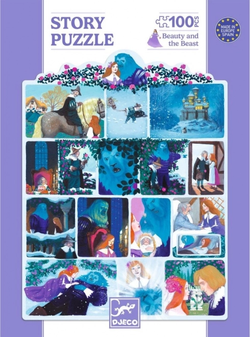 Puzzle s pričom Ljepotica i zvijer 100 dijelova