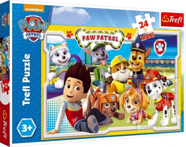 Puzzle Paw Patrol/Tlapková patrola MAXI 24kom 60x40cm u kutiji 39x26x4cm