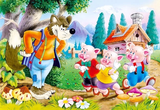 Puzzle Tri mala praščića 60 dijelova