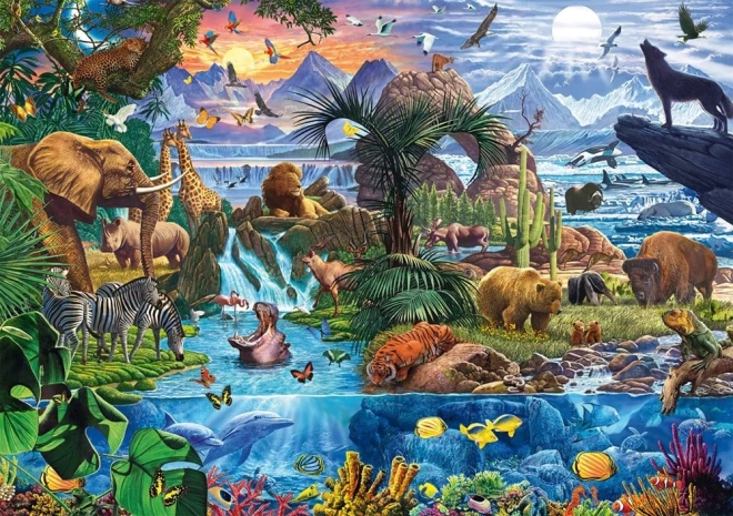 Schmidt puzzle Panorama životinjskog svijeta 1500 dijelova