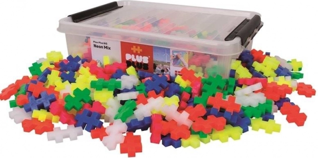 Konstrukcijski set PLUS-PLUS BIG neon, 200 dijelova