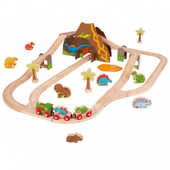 Bigjigs Rail Drvena vlakodraha dinosauri
