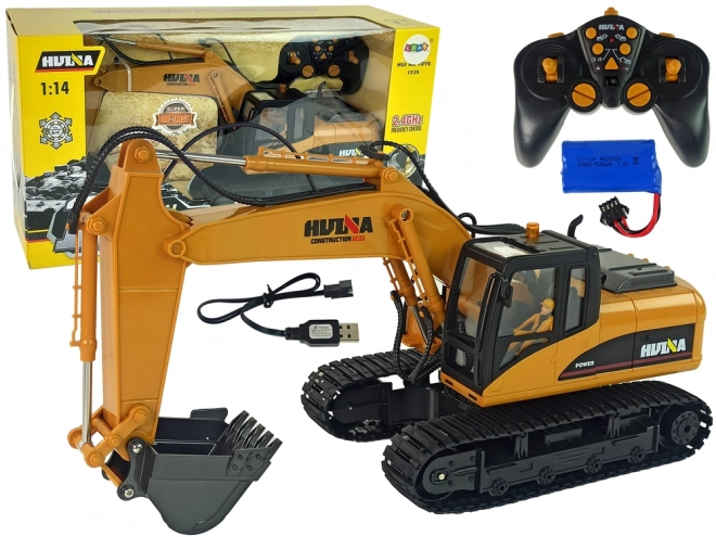 Žuti RC bager Caterpillar 1:14 na daljinsko upravljanje