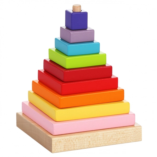CUBIKA 13357 Šarena piramida - drvena slagalica 9 dijelova