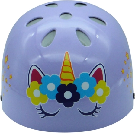 Multisport kaciga s motivom jednoroga, ljubičasta, veličina M (55–58 cm)