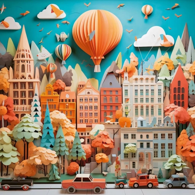 Kvadratne puzzle Paper-Like: Gradski pejzaž 1000 dijelova