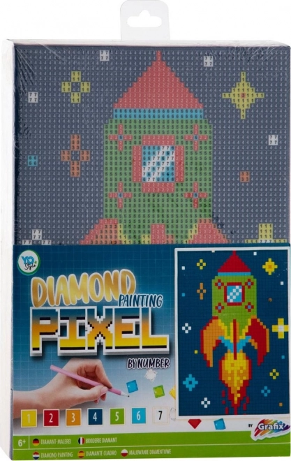 Grafix dijamantno slikanje raketa 15x20 cm