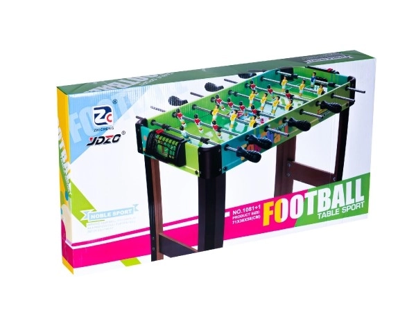 Nogometna/Football društvena igra 71x36cm drvena metalna letva s brojačem u kutiji 67x7x36cm