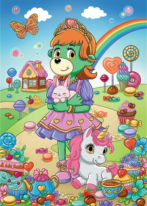 Puzzle s glitterom Obitelj Treflik, 100 dijelova