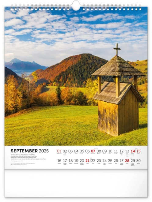 NOTIQUE Zidni kalendar Čarobna Slovačka 2025, 30 x 34 cm