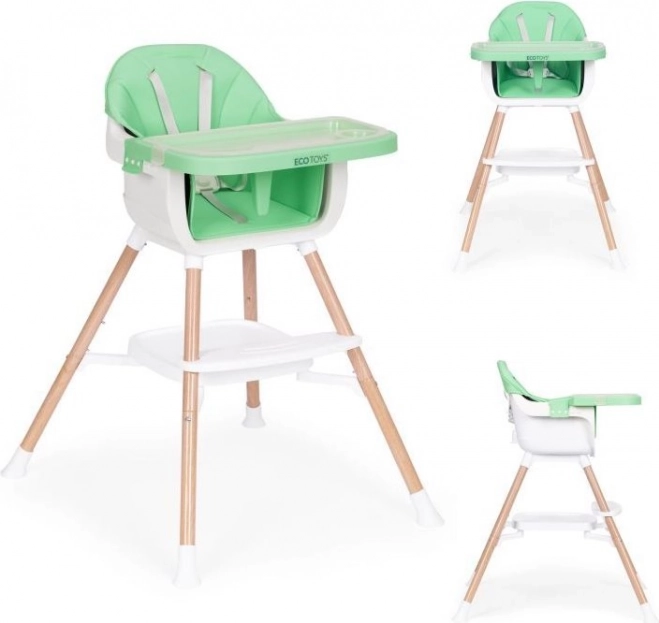 Dječja hranilica 2-u-1, zelena, ECOTOYS