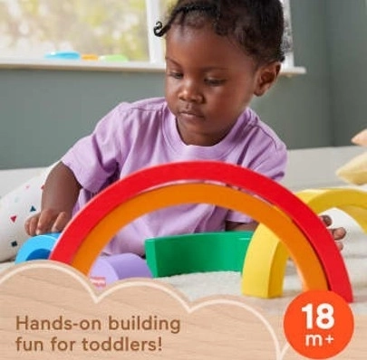 Drvena sklopiva duga Fisher-Price za djecu