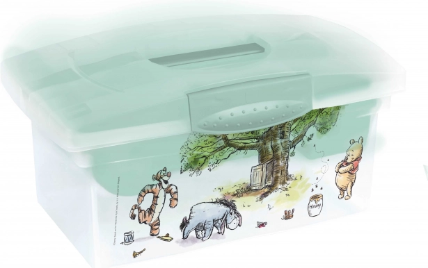 Putna kutija s pretincem za igračke, lijekove, kozmetiku "Winnie", Nordijska zelena