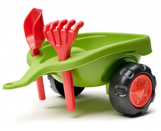 Dječji traktor Falk Claas 470 Arion zeleni s prikolicom i setom za pijesak
