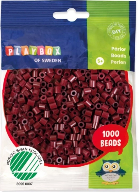 PLAYBOX Perlice za peglanje - tamno crvene 1000 kom