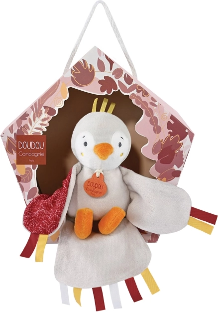 Doudou poklon set – glazbeni plišani ptičak 23 cm – Crveni