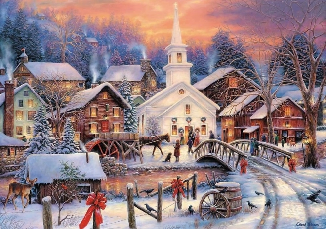 Puzzle 1000 dijelova Bijeli Božić
