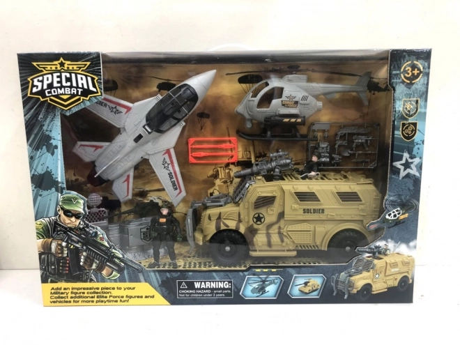 Veliki vojni set borbeni avion i borbena tehnička oprema