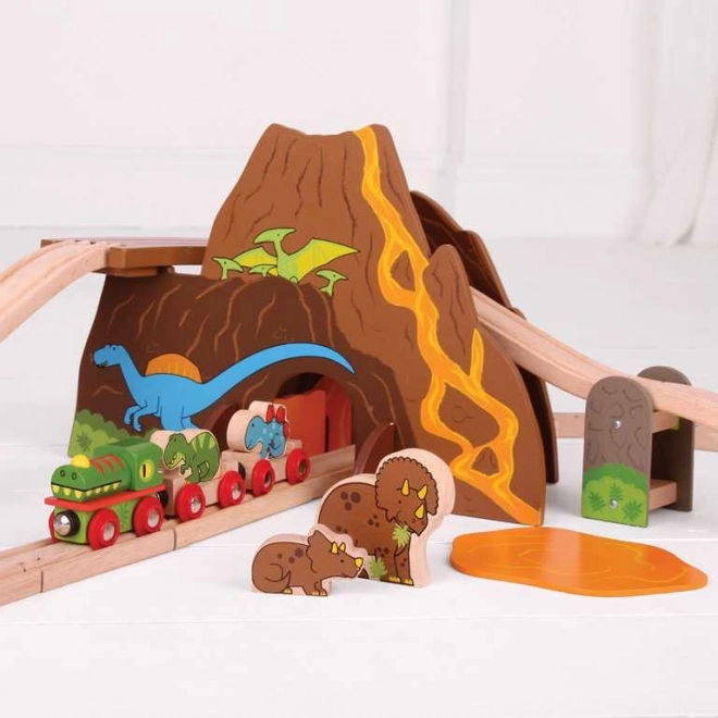 Bigjigs Rail Drvena vlakodraha dinosauri