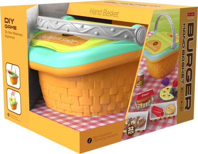 Igraći set piknik košara s burgerom