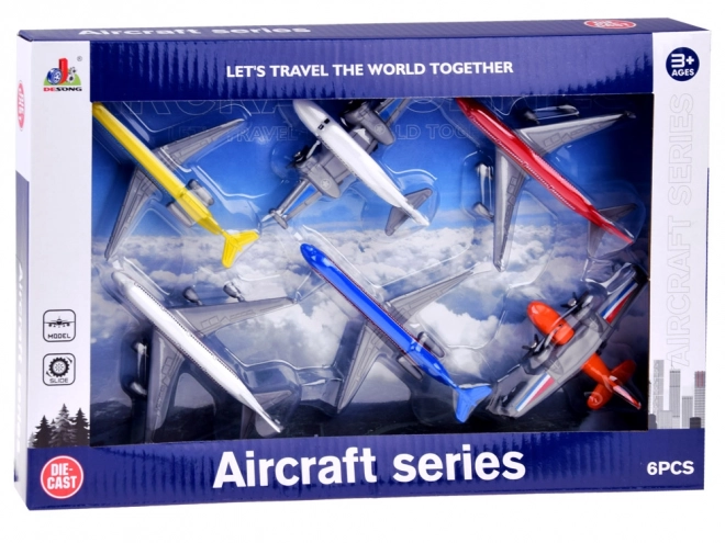 Set metalnih privatnih aviona 6 komada