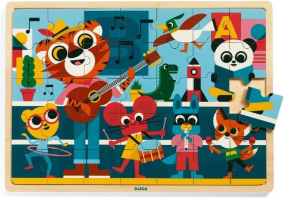Drvene puzzle Vesela kapela 35 dijelova