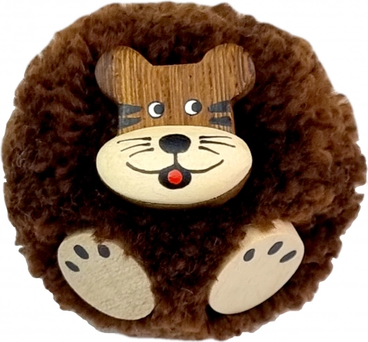 2Kids Toys Drveni magnet Tigar s pomponom