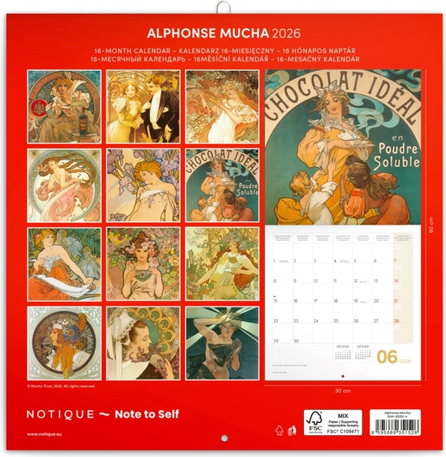 Kalendar podsjetnik Alfons Mucha 2026