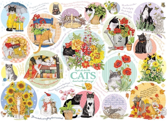 Puzzle Mačje misli 1000 dijelova od Cobble Hill