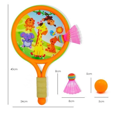 Dječji badmintonski reketa Dinosauri Narančasta zelena