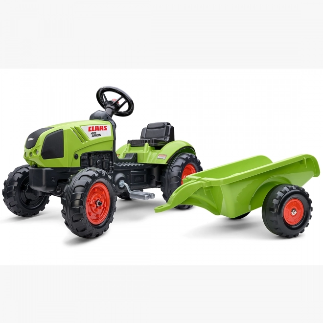 Traktor na pedale Claas Arion 410 s prikolicom zeleni