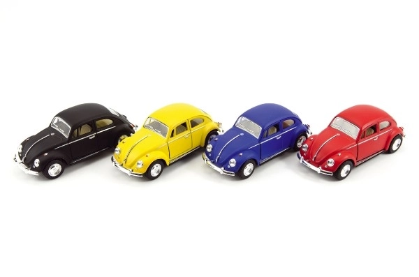 Auto Kinsmart VW Klasična Buba kov/plast 13cm na povratno navijanje 4 boje 12 kom u kutiji