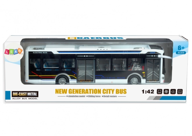 Električni gradski autobus 1:42 Metal svjetla bijela