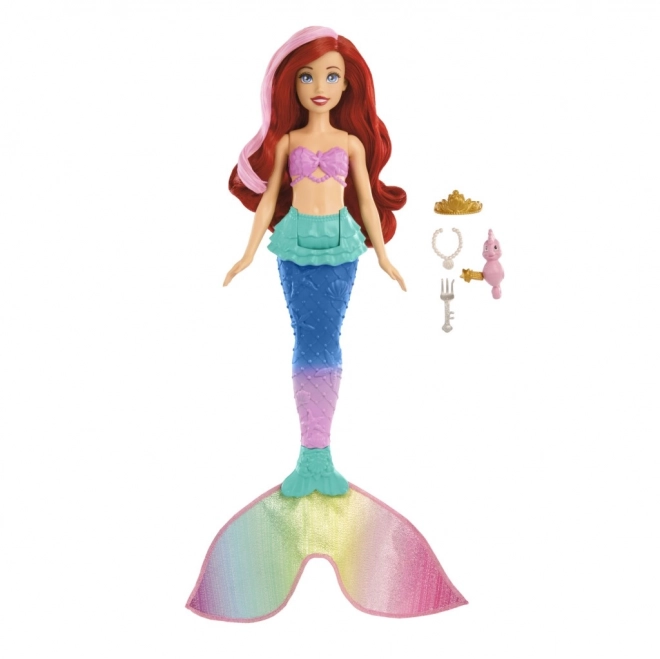 MATTEL Disney Princess lutka Ariel mala sirena pliva, mijenja boju
