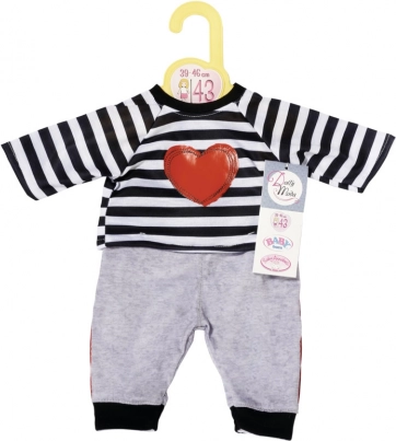Dolly Moda prugasta trenirka za lutke 43 cm