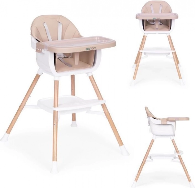 Dječja hranilica 2 u 1, bež, ECOTOYS