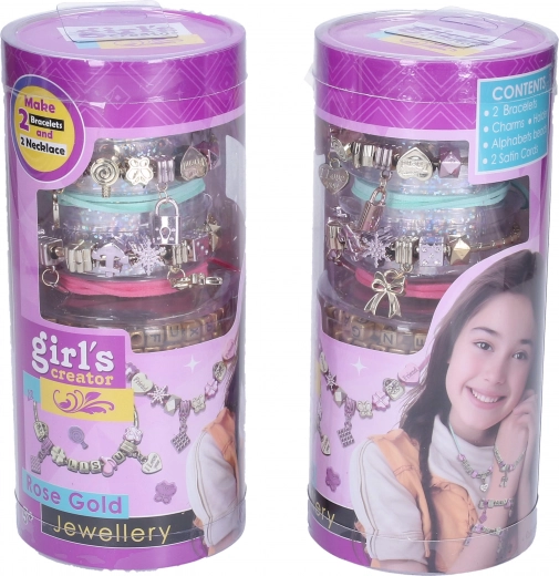 Ružičasto-zlatni privjesci i slovca