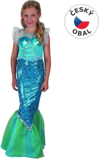 Karnevalska haljina Sirena za djevojčice, 120 - 130 cm