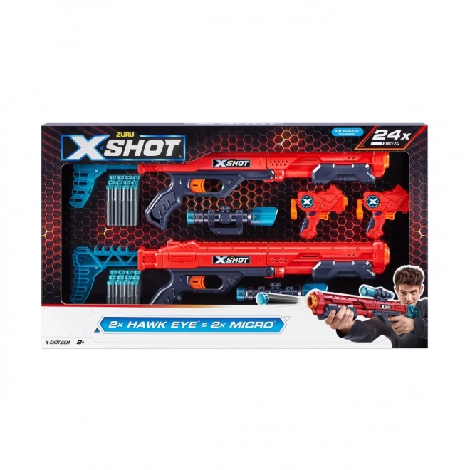 Set blastera X-Shot Excel Hawk Eye i Micro
