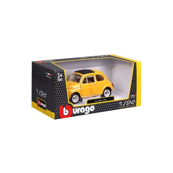 Bburago model automobila Fiat 500 F 1965 žuti 1:24