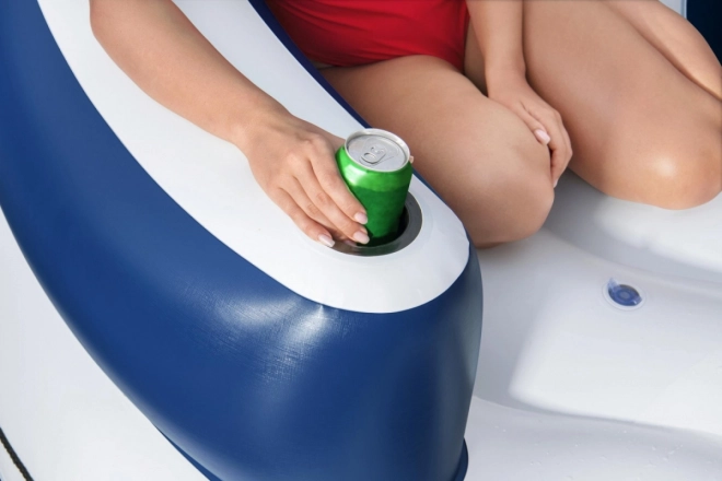 BESTWAY Lazy Dayz Napuhujući plivački otok za 4 osobe 239x63,5 + mrežasto dno + 4 napuhujuća naslona + 2 crna putnika