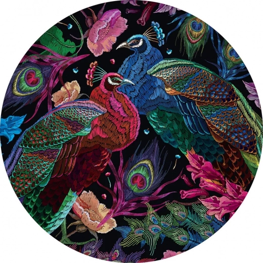 Okrugle puzzle Secret Garden: Par Pavoa 500 dijelova