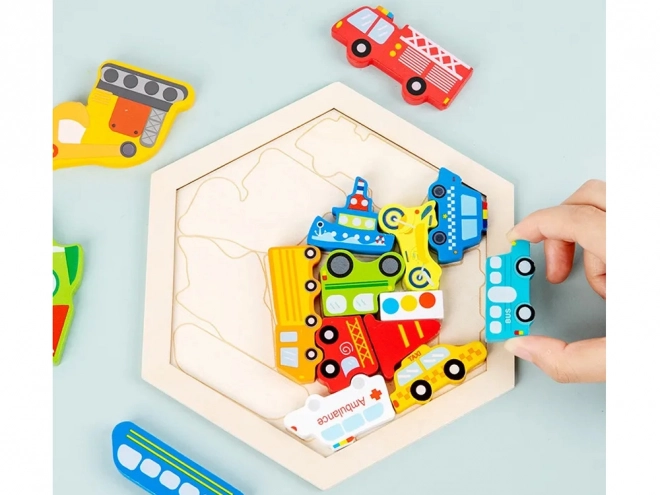 Drvene puzzle Vozila