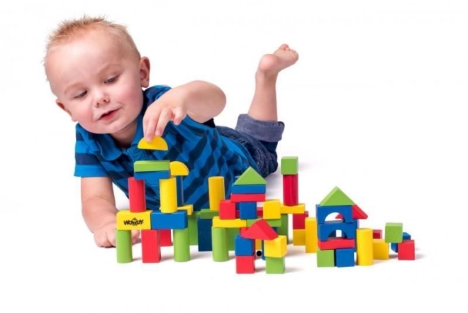 Drvene kocke u kantici 100 komada
