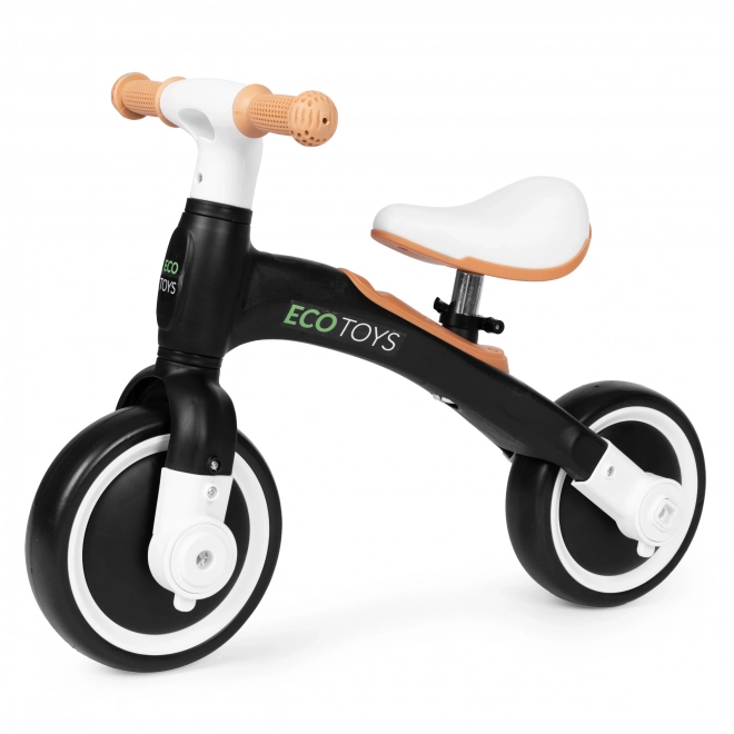 Bicikl s pedalama i pomoćnim kotačićima crni ECOTOYS